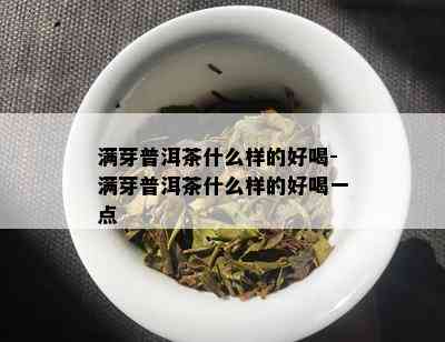 满芽普洱茶什么样的好喝-满芽普洱茶什么样的好喝一点