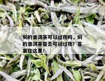 焖的普洱茶可以过夜吗，焖的普洱茶是否可以过夜？答案在这里！