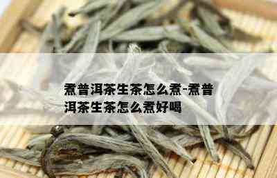 煮普洱茶生茶怎么煮-煮普洱茶生茶怎么煮好喝