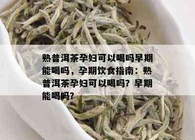 熟普洱茶孕妇可以喝吗早期能喝吗，孕期饮食指南：熟普洱茶孕妇可以喝吗？早期能喝吗？