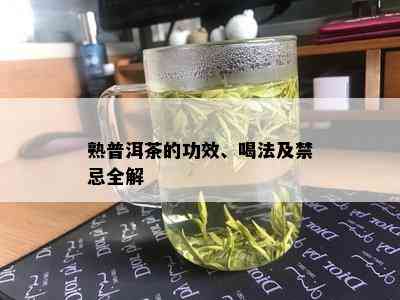 熟普洱茶的功效、喝法及禁忌全解