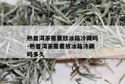 熟普洱茶需要放冰箱冷藏吗-熟普洱茶需要放冰箱冷藏吗多久