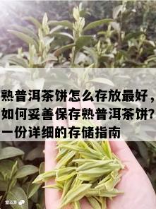 熟普洱茶饼怎么存放更好，如何妥善保存熟普洱茶饼？一份详细的存储指南