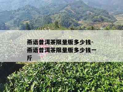 燕语普洱茶 *** 版多少钱-燕语普洱茶 *** 版多少钱一斤