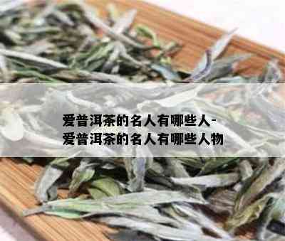 爱普洱茶的名人有哪些人-爱普洱茶的名人有哪些人物