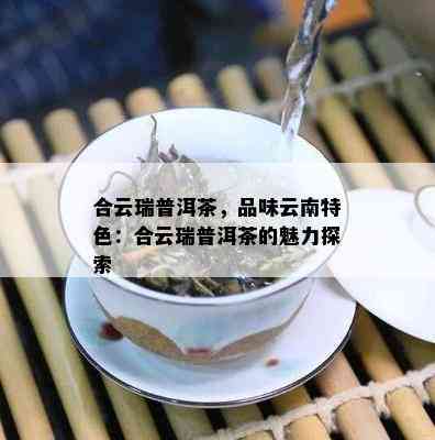 合云瑞普洱茶，品味云南特色：合云瑞普洱茶的魅力探索