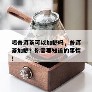 喝普洱茶可以加糖吗，普洱茶加糖？你需要知道的事情！