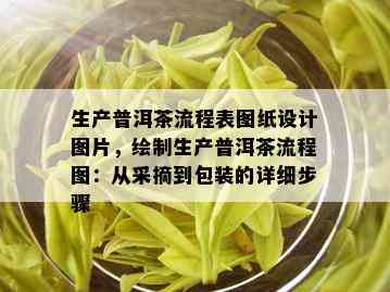 生产普洱茶流程表图纸设计图片，绘制生产普洱茶流程图：从采摘到包装的详细步骤