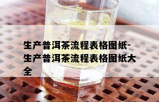 生产普洱茶流程表格图纸-生产普洱茶流程表格图纸大全