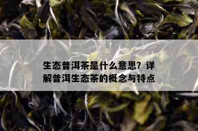 生态普洱茶是什么意思？详解普洱生态茶的概念与特点