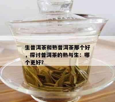 生普洱茶和熟普洱茶那个好，探讨普洱茶的熟与生：哪个更好？