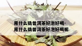 用什么撬普洱茶好泡好喝-用什么撬普洱茶好泡好喝呢