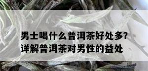 男士喝什么普洱茶好处多？详解普洱茶对男性的益处