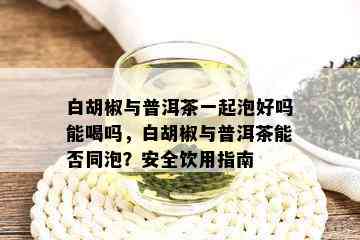 白胡椒与普洱茶一起泡好吗能喝吗，白胡椒与普洱茶能否同泡？安全饮用指南