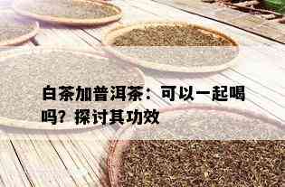 白茶加普洱茶：可以一起喝吗？探讨其功效