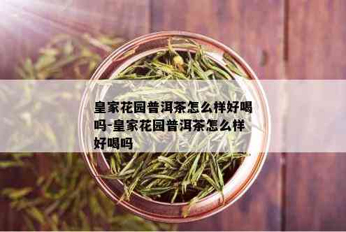 皇家花园普洱茶怎么样好喝吗-皇家花园普洱茶怎么样好喝吗