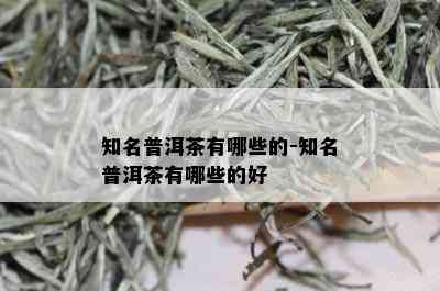 知名普洱茶有哪些的-知名普洱茶有哪些的好