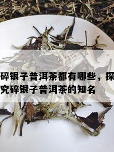 碎银子普洱茶都有哪些，探究碎银子普洱茶的知名