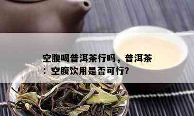 空腹喝普洱茶行吗，普洱茶：空腹饮用是否可行？