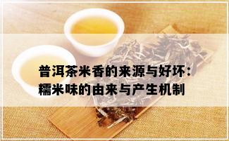 普洱茶米香的来源与好坏：糯米味的由来与产生机制