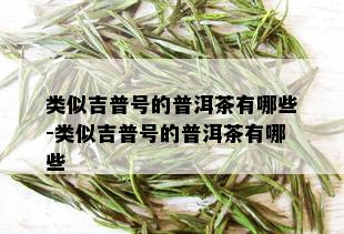 类似吉普号的普洱茶有哪些-类似吉普号的普洱茶有哪些