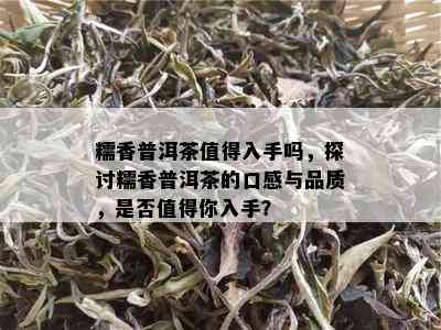 糯香普洱茶值得入手吗，探讨糯香普洱茶的口感与品质，是否值得你入手？