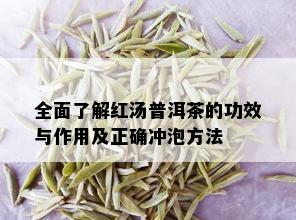 全面了解红汤普洱茶的功效与作用及正确冲泡方法