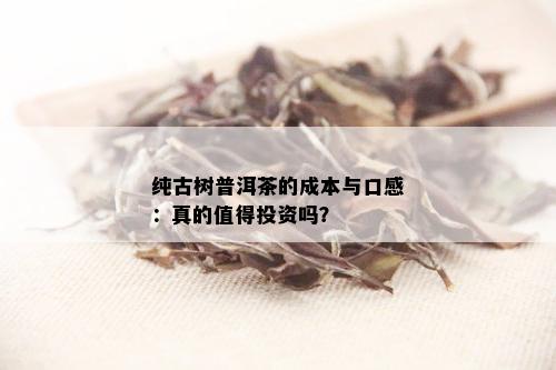 纯古树普洱茶的成本与口感：真的值得投资吗？