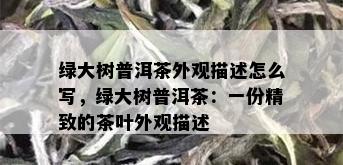 绿大树普洱茶外观描述怎么写，绿大树普洱茶：一份精致的茶叶外观描述