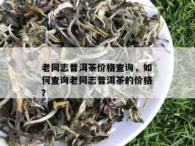 老同志普洱茶价格查询，如何查询老同志普洱茶的价格？