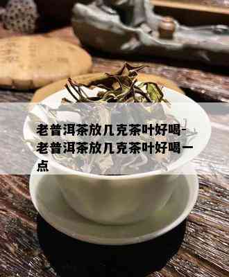 老普洱茶放几克茶叶好喝-老普洱茶放几克茶叶好喝一点