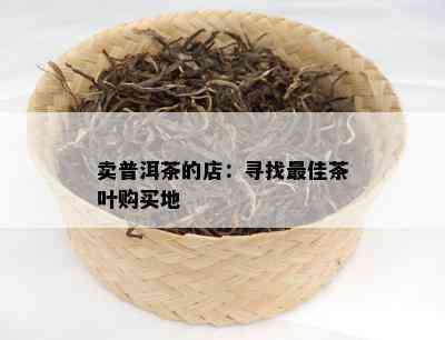 卖普洱茶的店：寻找更佳茶叶购买地