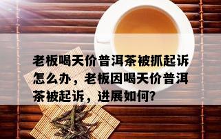 老板喝天价普洱茶被抓起诉怎么办，老板因喝天价普洱茶被起诉，进展如何？