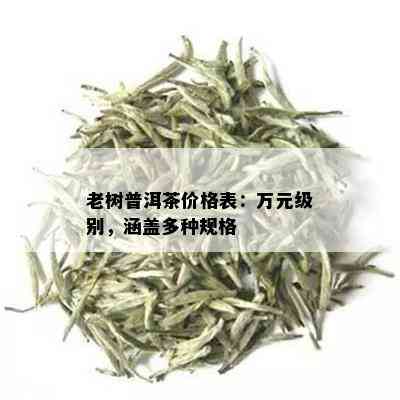 老树普洱茶价格表：万元级别，涵盖多种规格