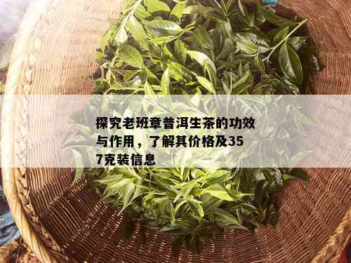 探究老班章普洱生茶的功效与作用，了解其价格及357克装信息