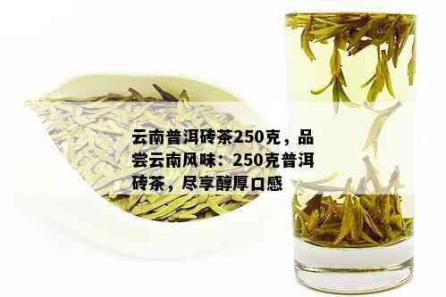 云南普洱砖茶250克，品尝云南风味：250克普洱砖茶，尽享醇厚口感