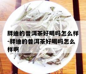 胖迪的普洱茶好喝吗怎么样-胖迪的普洱茶好喝吗怎么样啊