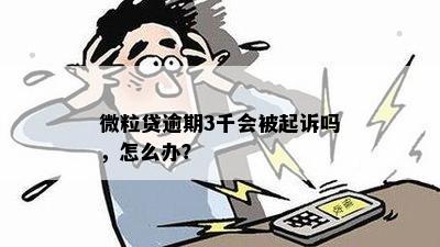 微粒贷逾期3千会被起诉吗，怎么办？