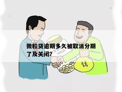 微粒贷逾期多久被取消分期了及关闭？