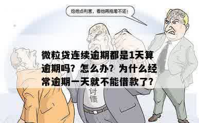 微粒贷连续逾期都是1天算逾期吗？怎么办？为什么经常逾期一天就不能借款了？