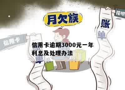 信用卡逾期3000元一年利息及处理办法