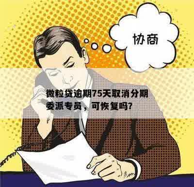 微粒贷逾期75天取消分期委派专员，可恢复吗？