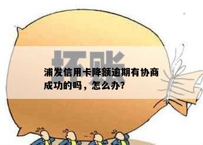 浦发信用卡降额逾期有协商成功的吗，怎么办？