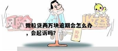 微粒贷两万块逾期会怎么办，会起诉吗？