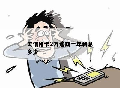 欠信用卡2万逾期一年利息多少