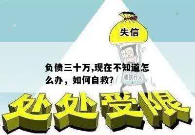 负债三十万,现在不知道怎么办，如何自救？