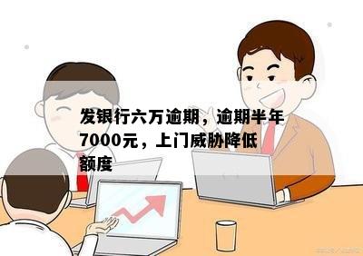 发银行六万逾期，逾期半年7000元，上门威胁降低额度