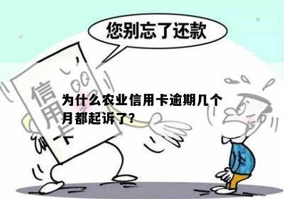 为什么农业信用卡逾期几个月都起诉了？