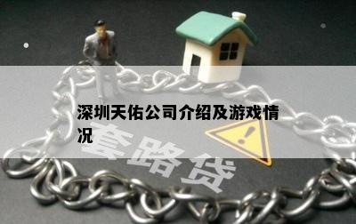 深圳天佑公司介绍及游戏情况