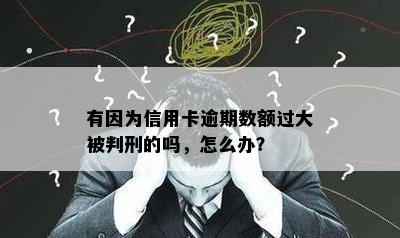 有因为信用卡逾期数额过大被判刑的吗，怎么办？